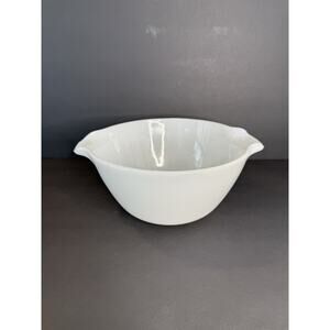 Vintage Fire-King Milk Glass Mixing Bowl – Two-Handle 8.5” Size